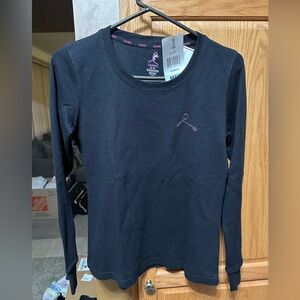 NWT Black Thermal Breast Cancel Bling Ribbon size medium